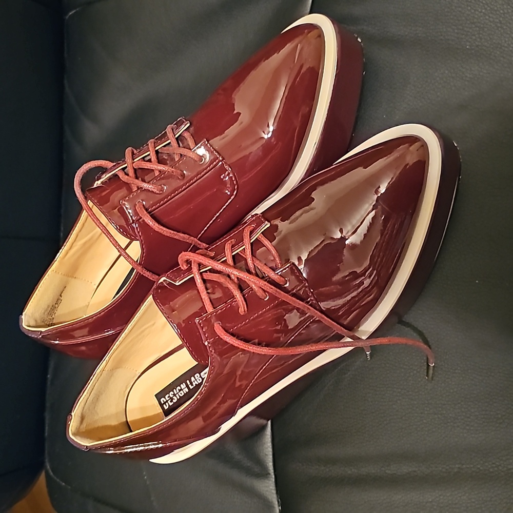 Design Lab Lord & Taylor Red Platform Shoes with Modern Flair